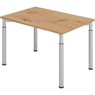 Hammerbacher, Schreibtisch, Schreibtisch 4Fuss-rd.120x80cm Asteiche/Silber Hammerbacher, Schreibtisch, Schreibtisch 4Fuss-rd.120x80cm Asteiche/Silber