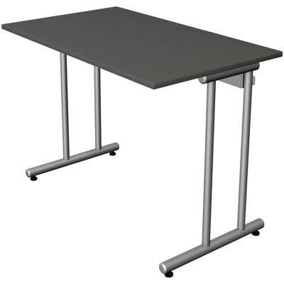 Kerkmann Schreibtisch - 100x60cm, Anthrazit, Stahl C-Fuß Kerkmann Schreibtisch - 100x60cm, Anthrazit, Stahl C-Fuß