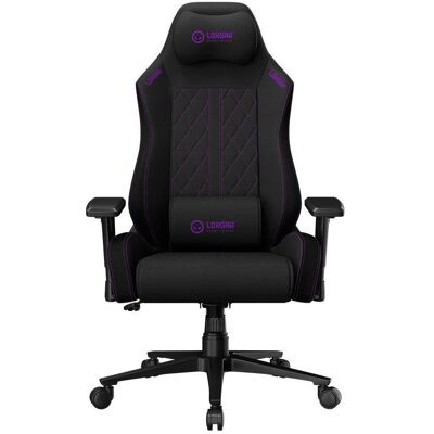 Lorgar CHA41, Ergonomischer Gaming-Stuhl „Advanced“, hochwertiger, schmutzabweisender Stoff, Schwarz/Lila, Gaming Stuhl, Schwarz, Violett Lorgar CHA41, Ergonomischer Gaming-Stuhl „Advanced“, hochwertiger, schmutzabweisender Stoff, Schwarz/Lila, Gaming Stuhl, Schwarz, Violett