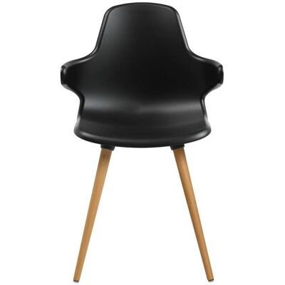 Topstar, Bürostuhl, Besucherstuhl "T 2020", schwarz / buche (45 cm) Topstar, Bürostuhl, Besucherstuhl "T 2020", schwarz / buche (45 cm)