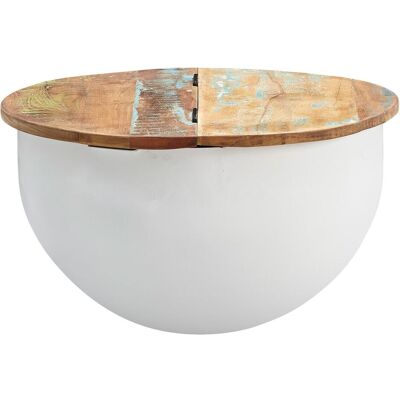 Wohnling Mango Couchtisch - Industriell, Weiß & Braun - Beistelltisch Wohnling Mango Couchtisch - Industriell, Weiß & Braun - Beistelltisch
