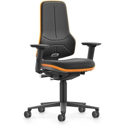 Magni, Bürostuhl, Bimos Arbeitsstuhl XXL orange mit Rollen Supertec mit Armlehnen (47 - 64 cm) Magni, Bürostuhl, Bimos Arbeitsstuhl XXL orange mit Rollen Supertec mit Armlehnen (47 - 64 cm)