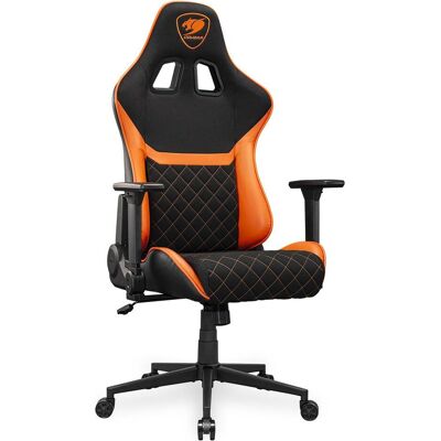 Cougar Gaming-Stuhl Armor One V2 F, PVC/Stoff,Schwarz/Orange, Gaming Stuhl, Schwarz, Orange Cougar Gaming-Stuhl Armor One V2 F, PVC/Stoff,Schwarz/Orange, Gaming Stuhl, Schwarz, Orange