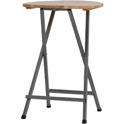 Natura, Bartisch, Stehtisch Ø 78 cm, Kiefernholz, Gestell Stahl eckig Gestell aus Stahl in grau, Tischplatte aus Ki... Natura, Bartisch, Stehtisch Ø 78 cm, Kiefernholz, Gestell Stahl eckig Gestell aus Stahl in grau, Tischplatte aus Ki...
