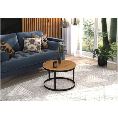 ADRK Furniture, Couchtisch + Beistelltisch, Rinen (55 x 55 x 36 cm) ADRK Furniture, Couchtisch + Beistelltisch, Rinen (55 x 55 x 36 cm)