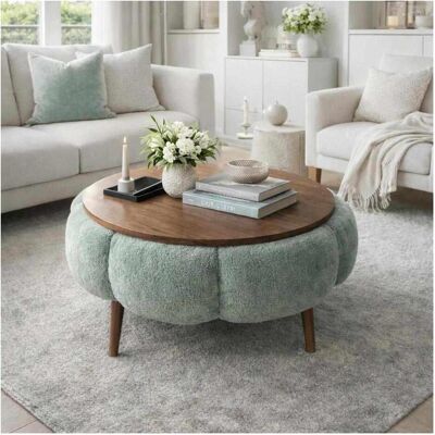 Homitis, Couchtisch + Beistelltisch, Papatya 60 Coffee Table (60 x 60 x 44 cm) Homitis, Couchtisch + Beistelltisch, Papatya 60 Coffee Table (60 x 60 x 44 cm)