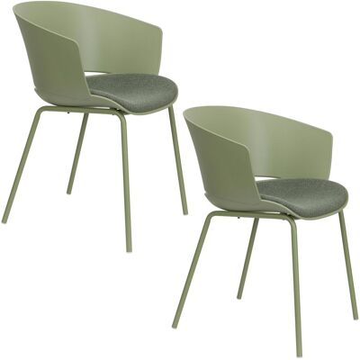 4x White Label Living, Stühle, Jessica Chair Green 4x White Label Living, Stühle, Jessica Chair Green