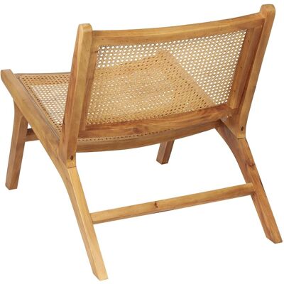 Beliani Mahagoni Rattan Akzentstuhl - Wohnzimmer Möbel Beliani Mahagoni Rattan Akzentstuhl - Wohnzimmer Möbel