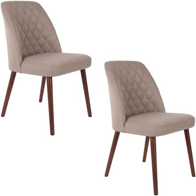 2x White Label Living, Stühle, Chair Conway Beige 2x White Label Living, Stühle, Chair Conway Beige
