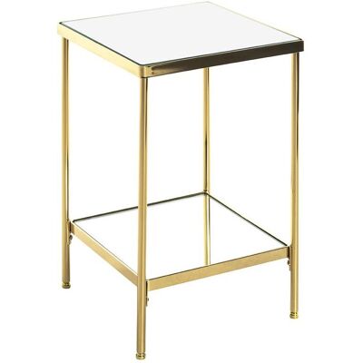 HAKU Möbel Beistelltisch - Gold Glas 28x28x46cm HAKU Möbel Beistelltisch - Gold Glas 28x28x46cm