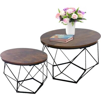 Relaxdays, Couchtisch + Beistelltisch, Couchtisch-Set (50 x 50 x 40 cm) Relaxdays, Couchtisch + Beistelltisch, Couchtisch-Set (50 x 50 x 40 cm)