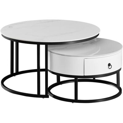 Home123, Couchtisch + Beistelltisch, TWINO Couchtisch weiss (80 x 45 cm) Home123, Couchtisch + Beistelltisch, TWINO Couchtisch weiss (80 x 45 cm)