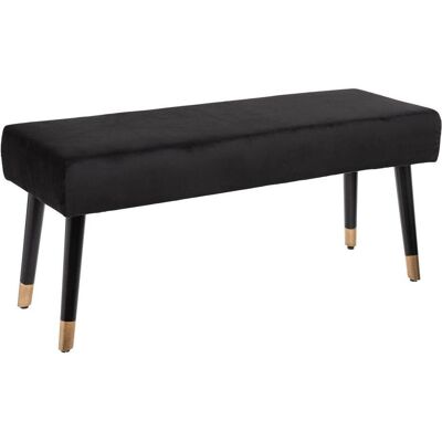Atmosphera, Sitzbank, Ława do salonu, przedpokoju, welurowe siedzisko, miękka pufa salonowa, kolor czarny (43 cm) Atmosphera, Sitzbank, Ława do salonu, przedpokoju, welurowe siedzisko, miękka pufa salonowa, kolor czarny (43 cm)