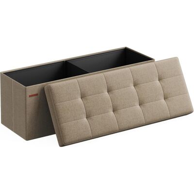 SONGMICS Sitztruhe - Leinen Taupe - 110 cm SONGMICS Sitztruhe - Leinen Taupe - 110 cm