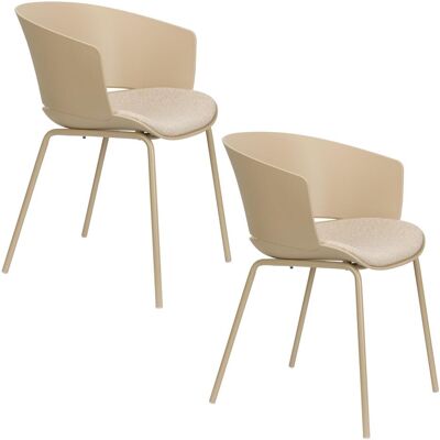 4x White Label Living, Stühle, Jessica Chair Beige 4x White Label Living, Stühle, Jessica Chair Beige