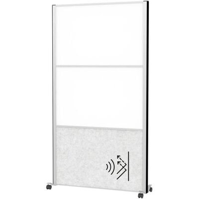 Maul, Trennwand, Akustik-Trennwand MAULconnecto 9623195 hellgrau, weiss 100,0 x 182,0 cm mit Rollen (100 x 182 cm) Maul, Trennwand, Akustik-Trennwand MAULconnecto 9623195 hellgrau, weiss 100,0 x 182,0 cm mit Rollen (100 x 182 cm)