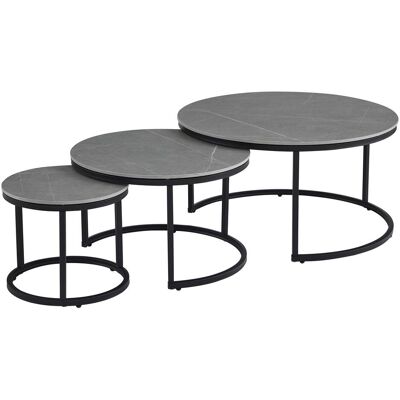 Home123, Couchtisch + Beistelltisch, Couchtisch MOAN 2 grau (80 x 42 x 42 cm) Home123, Couchtisch + Beistelltisch, Couchtisch MOAN 2 grau (80 x 42 x 42 cm)