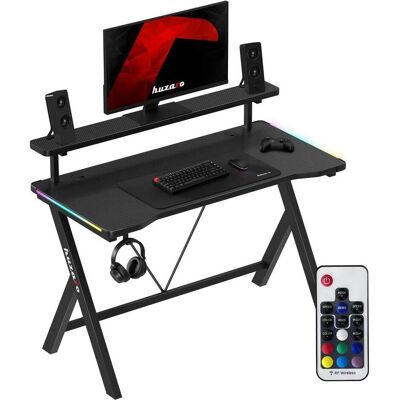 Huzaro Hero 1.9 RGB Spieltisch 120 cm, Gaming Tisch, Schwarz Huzaro Hero 1.9 RGB Spieltisch 120 cm, Gaming Tisch, Schwarz