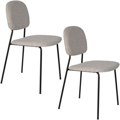 2x White Label Living, Stühle, Roos Chair Light Beige 2x White Label Living, Stühle, Roos Chair Light Beige