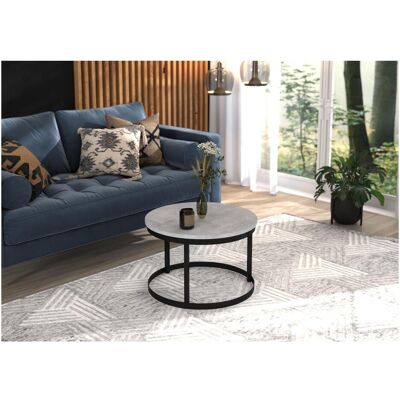 ADRK Furniture, Couchtisch + Beistelltisch, Rinen (55 x 55 x 36 cm) ADRK Furniture, Couchtisch + Beistelltisch, Rinen (55 x 55 x 36 cm)