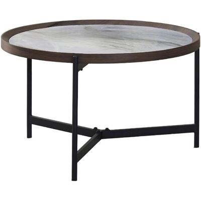 Home123, Couchtisch + Beistelltisch, Couchtisch VANOS blau weiss MDF (75 x 45 cm) Home123, Couchtisch + Beistelltisch, Couchtisch VANOS blau weiss MDF (75 x 45 cm)