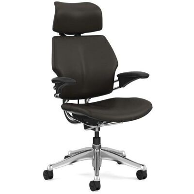 Humanscale, Bürostuhl, Bürostuhl Leder Freedom Headrest F211AQ458N, dunkelbraun Humanscale, Bürostuhl, Bürostuhl Leder Freedom Headrest F211AQ458N, dunkelbraun
