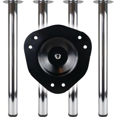 BMB, Tischbeine + Tischgestell, Tischbein-Set Edelstahl-Effekt 80 mm Höhe 710 mm Platten-Befestigung BMB, Tischbeine + Tischgestell, Tischbein-Set Edelstahl-Effekt 80 mm Höhe 710 mm Platten-Befestigung
