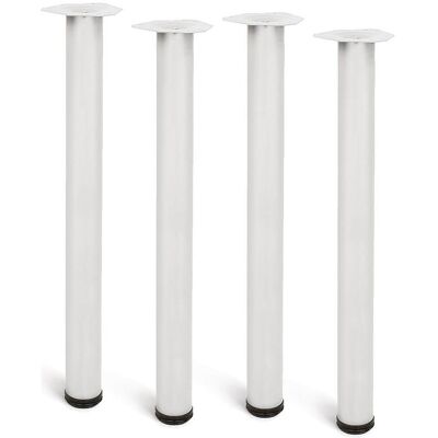 REI, Tischbeine + Tischgestell, Cylindrical table leg, model 4406, made of steel in white color, ø60 x 710 mm, 4 units REI, Tischbeine + Tischgestell, Cylindrical table leg, model 4406, made of steel in white color, ø60 x 710 mm, 4 units