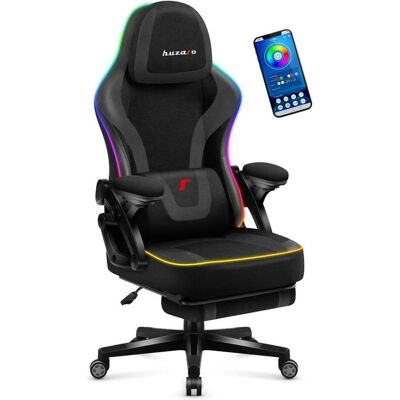 Huzaro Fotel gamingowy Force 4.6 RGB Black Mesh, Gaming Stuhl, Schwarz Huzaro Fotel gamingowy Force 4.6 RGB Black Mesh, Gaming Stuhl, Schwarz
