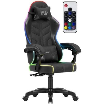 Huzaro Force 2.7 RGB Schwarzer Velours-Gaming-Stuhl, Gaming Stuhl, Schwarz Huzaro Force 2.7 RGB Schwarzer Velours-Gaming-Stuhl, Gaming Stuhl, Schwarz