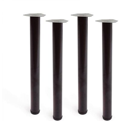 REI, Tischbeine + Tischgestell, Cylindrical table leg, model 4406, made of steel in black color, ø60 x 710 mm, 4 units REI, Tischbeine + Tischgestell, Cylindrical table leg, model 4406, made of steel in black color, ø60 x 710 mm, 4 units