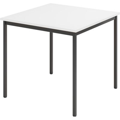 Hammerbacher, Schreibtisch, Besprechungstisch Fuss Vierk. 80x80cm Weiss (80 x 80 x 72 cm) Hammerbacher, Schreibtisch, Besprechungstisch Fuss Vierk. 80x80cm Weiss (80 x 80 x 72 cm)