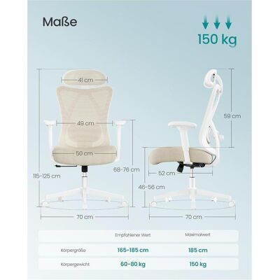 Songmics, Bürostuhl, Office (46 - 56 cm) Songmics, Bürostuhl, Office (46 - 56 cm)