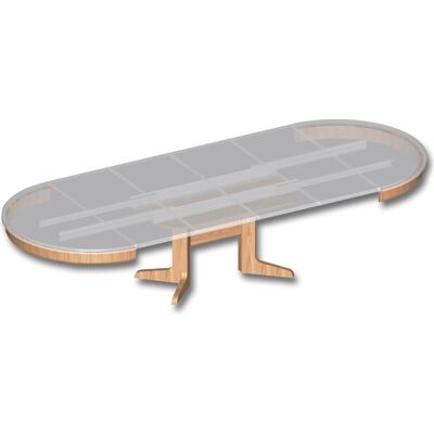 Pöttker, Tischplatte, Ausziehtischführung ALU 77, Auszugslänge 2543 mm, Platten 3x500, Aluminium Pöttker, Tischplatte, Ausziehtischführung ALU 77, Auszugslänge 2543 mm, Platten 3x500, Aluminium