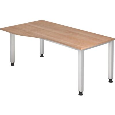 HAMMERBACHER Akandia höhenverstellbarer Schreibtisch Nussbaum - Trapez 180x80/100cm HAMMERBACHER Akandia höhenverstellbarer Schreibtisch Nussbaum - Trapez 180x80/100cm