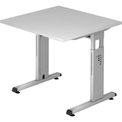 Kaiserkraft FINO - Höhenverstellbarer C-Tisch 800x800mm, Hellgrau Kaiserkraft FINO - Höhenverstellbarer C-Tisch 800x800mm, Hellgrau