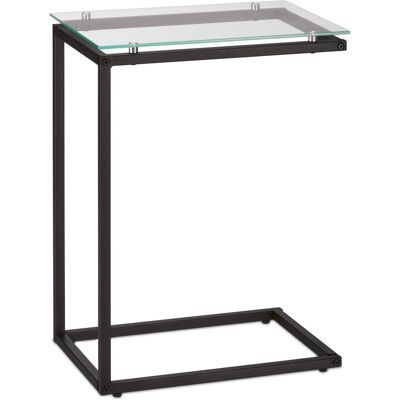 Relaxdays, Couchtisch + Beistelltisch, Glasbeistelltisch (45 x 30 x 61 cm) Relaxdays, Couchtisch + Beistelltisch, Glasbeistelltisch (45 x 30 x 61 cm)