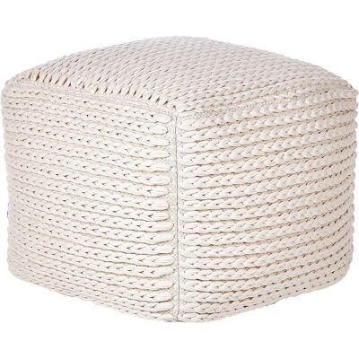 Beliani Daman Baumwoll-Beige Pouf - Hocker, Beistelltisch, Dekoration Beliani Daman Baumwoll-Beige Pouf - Hocker, Beistelltisch, Dekoration