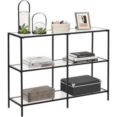 Songmics, Konsolentisch, Konsolentisch Modern Glas Metallrahmen Schwarz (100 x 30 x 73 cm) Songmics, Konsolentisch, Konsolentisch Modern Glas Metallrahmen Schwarz (100 x 30 x 73 cm)