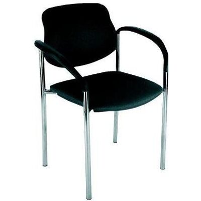 Stühle, Besucher Stuhl STYL m.Arml. chrom/schwarz Stühle, Besucher Stuhl STYL m.Arml. chrom/schwarz