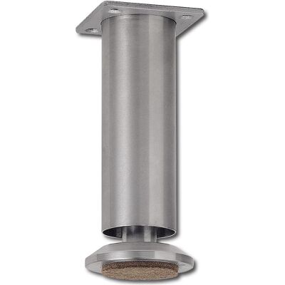 Simausrom, Tischbeine + Tischgestell, Dekorfuss ø 35 mm mit Möbelgleiter Möbelfuss Länge 120 mm Edelstahl gebürstet Simausrom, Tischbeine + Tischgestell, Dekorfuss ø 35 mm mit Möbelgleiter Möbelfuss Länge 120 mm Edelstahl gebürstet