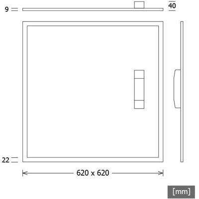 LTS, Deckenleuchte, FYR104.0625.830DALIw LED-Panel M625 830 DALI (4140 lm) LTS, Deckenleuchte, FYR104.0625.830DALIw LED-Panel M625 830 DALI (4140 lm)