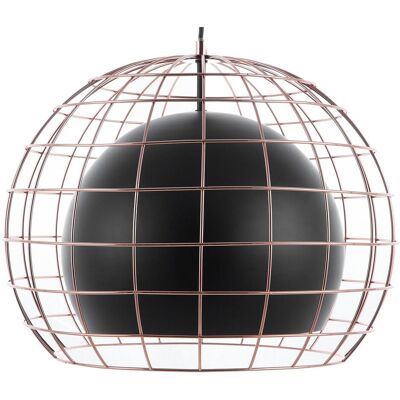 Beliani, Pendelleuchte, Lamp Hängelampe, die an einem schwarzen Metallseil hängt (E27) Beliani, Pendelleuchte, Lamp Hängelampe, die an einem schwarzen Metallseil hängt (E27)