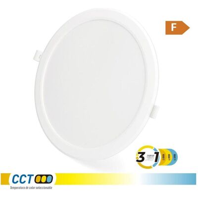 EDM, Deckenleuchte, Recessed led downlight, round, 18 w, 3cct, 1820 lm, white frame, ø22.3 cm (1820 lm) EDM, Deckenleuchte, Recessed led downlight, round, 18 w, 3cct, 1820 lm, white frame, ø22.3 cm (1820 lm)