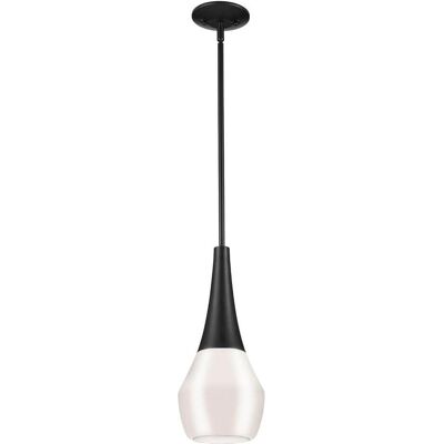Elstead Lighting, Pendelleuchte, Elstead Deela Pendelleuchte E27 Schwarz Opalglas (E27) Elstead Lighting, Pendelleuchte, Elstead Deela Pendelleuchte E27 Schwarz Opalglas (E27)
