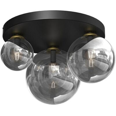 Domoletti, Beleuchtung Zubehör, CEILING LIGHT BURSA 3XE14/E27 BLACK/GOLD Domoletti, Beleuchtung Zubehör, CEILING LIGHT BURSA 3XE14/E27 BLACK/GOLD