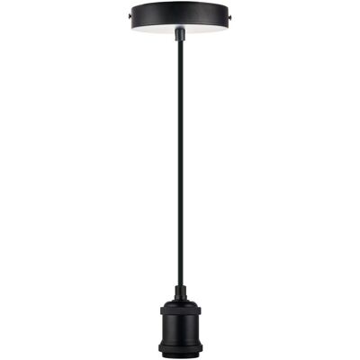 Luxula LX-100182 - E27-Lampensockel, metall, schwarz, 1,5 m Textilkabel Luxula LX-100182 - E27-Lampensockel, metall, schwarz, 1,5 m Textilkabel
