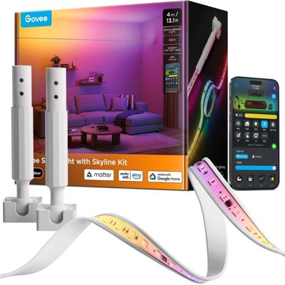 Govee, LED Streifen, Strip Light mit Skyline Kit (Mehrfarbig, Warmweiss, 400 cm, Indoor) Govee, LED Streifen, Strip Light mit Skyline Kit (Mehrfarbig, Warmweiss, 400 cm, Indoor)