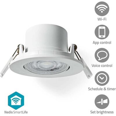 Nedis, Deckenleuchte, SmartLife Deckenleuchte Wi-Fi Warm bis kühlen weiss Rund Durchmesser: 52 mm 68 - 74 m (360 lm) Nedis, Deckenleuchte, SmartLife Deckenleuchte Wi-Fi Warm bis kühlen weiss Rund Durchmesser: 52 mm 68 - 74 m (360 lm)