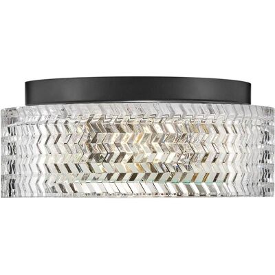 Elstead Lighting, Deckenleuchte, Elstead Elle Deckenleuchte E27 2-fach Schwarz Glas geätzt mit Chevron Muster (E27) Elstead Lighting, Deckenleuchte, Elstead Elle Deckenleuchte E27 2-fach Schwarz Glas geätzt mit Chevron Muster (E27)